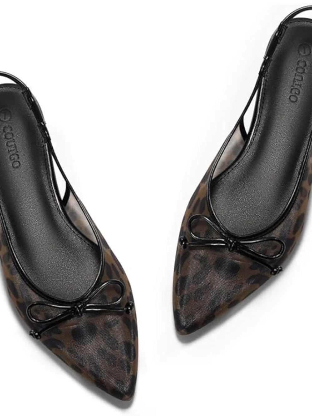 Womens Slingback Mesh Ballet Flats